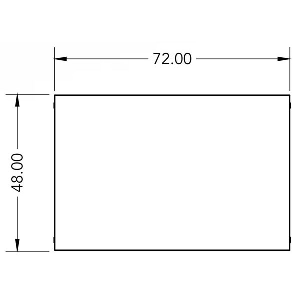 Smith System Planner Studio Table with Glides - 72"W x 48"D x 40"H