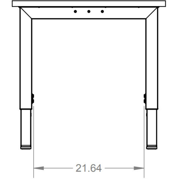 Smith System Planner Studio Adjustable Height Laminate Top Table with Glides - 48"W x 30"D x 29"-40"H