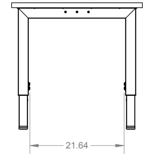 Smith System Planner Studio Adjustable Height Laminate Top Table with Glides - 60"W x 30"D x 29"-40"H