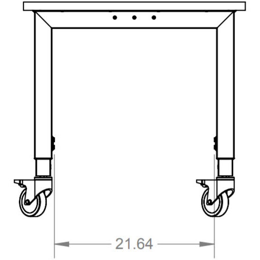 Smith System Planner Studio Adjustable Height Laminate Top Table with Casters - 72"W x 30"D x 29"-40"H