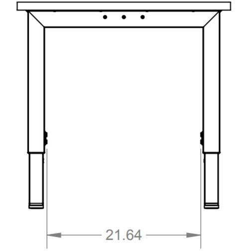 Smith System Planner Studio Adjustable Height Laminate Top Table with Glides - 72"W x 30"D x 29"-40"H