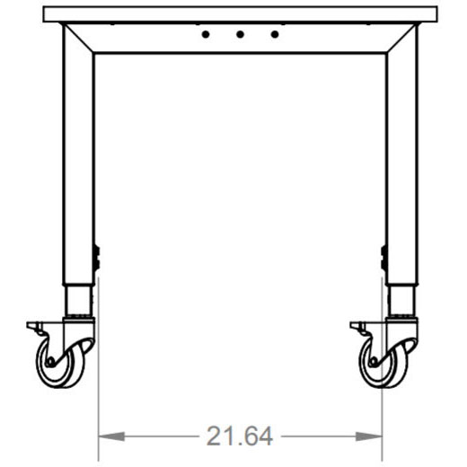 Smith System Planner Studio Adjustable Height Butcher Block Top Table with Casters - 60"W x 30"D x 29"-40"H