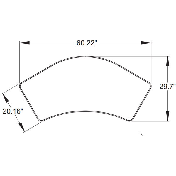 Smith System EL60CR Crescent Elemental Activity Table, 60" x 30"