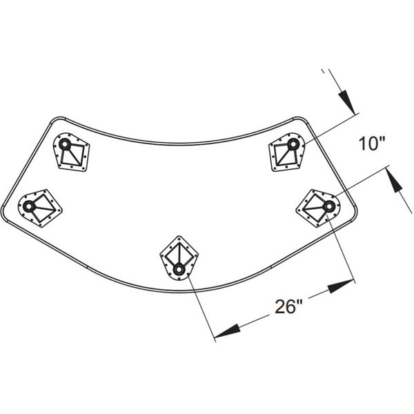 Smith System EL60CR Crescent Elemental Activity Table, 60" x 30"