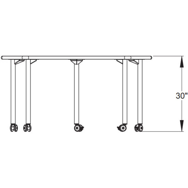 Smith System EL60CR Crescent Elemental Activity Table, 60" x 30"