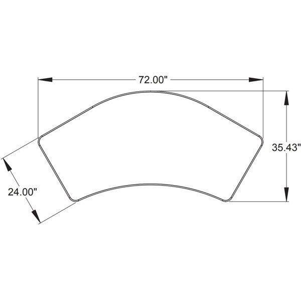 Smith System EL72CR Crescent Elemental Activity Table, 72"W x 36"D