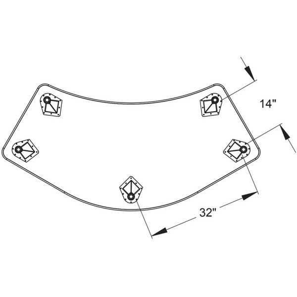 Smith System EL72CR Crescent Elemental Activity Table, 72"W x 36"D