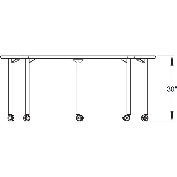 Smith System EL72CR Crescent Elemental Activity Table, 72"W x 36"D
