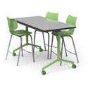 Adjustable Height Elemental Nest & Fold Tables by Smith System