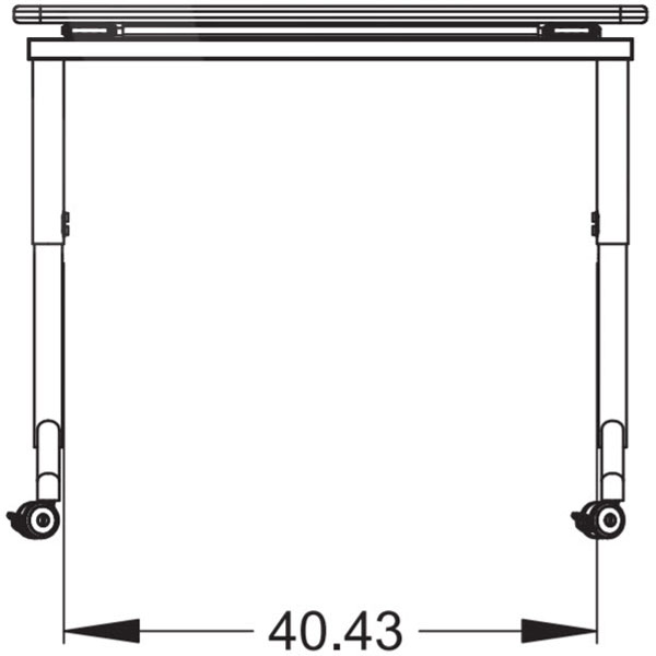 Elemental Nest & Fold Adjustable Height Activity Table - 48"W x 24"D