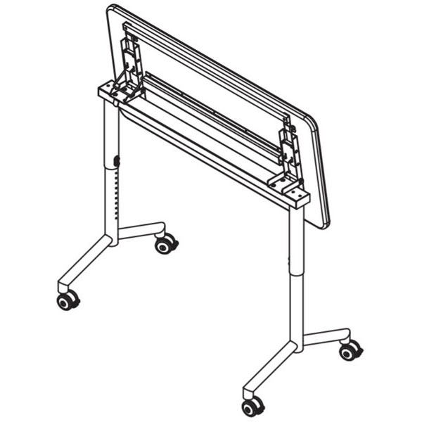 Elemental Nest & Fold Adjustable Height Activity Table - 48"W x 24"D