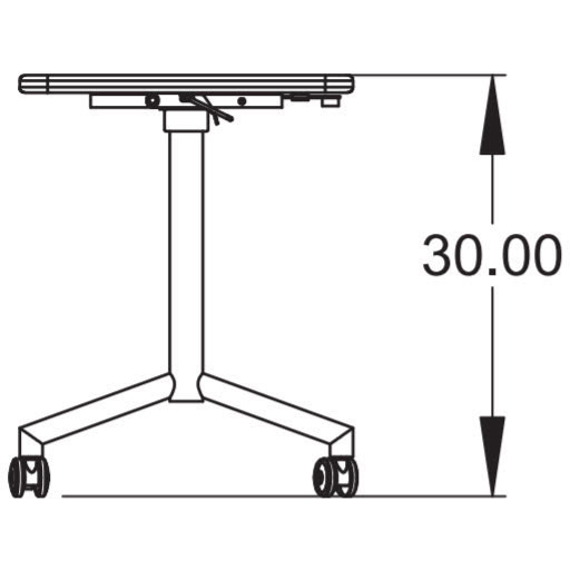 Elemental Nest & Fold Fixed Height Activity Table - 60"W x 24"D