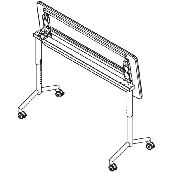 Elemental Nest & Fold Adjustable Height Activity Table - 60"W x 24"D