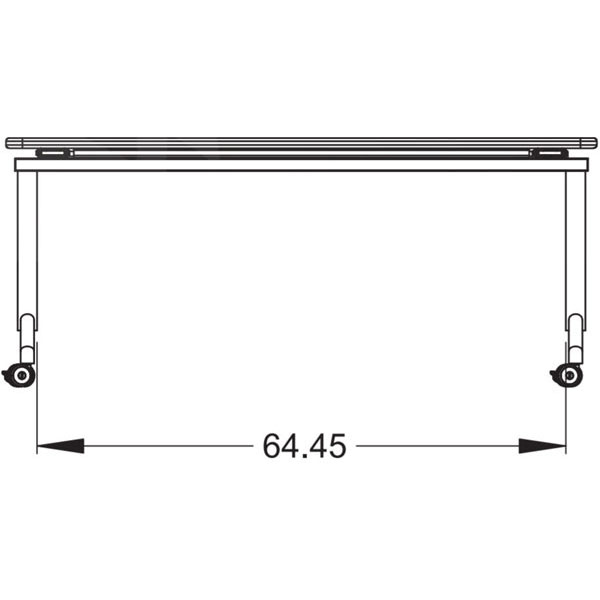 Elemental Nest & Fold Fixed Height Activity Table - 72"W x 24"D