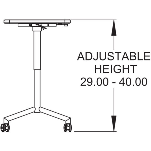 Elemental Nest & Fold Adjustable Height Activity Table - 72"W x 24"D