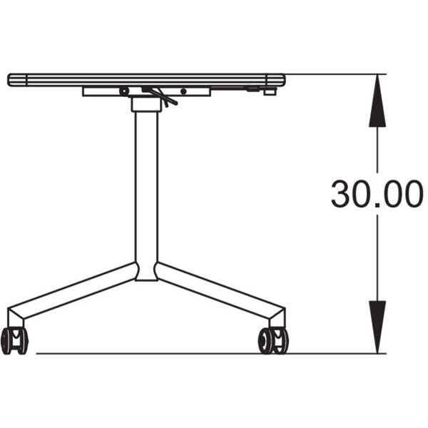 Elemental Nest & Fold Fixed Height Activity Table - 48"W x 30"D