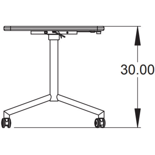 Elemental Nest & Fold Fixed Height Activity Table - 60"W x 30"D