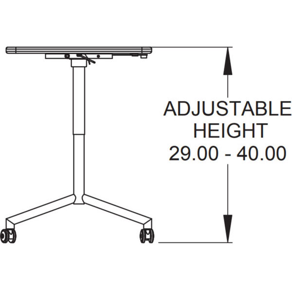 Elemental Nest & Fold Adjustable Height Activity Table - 72"W x 30"D