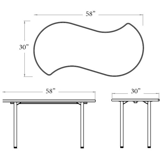 Smith System EL60SG Squiggle Elemental Activity Table, 60"