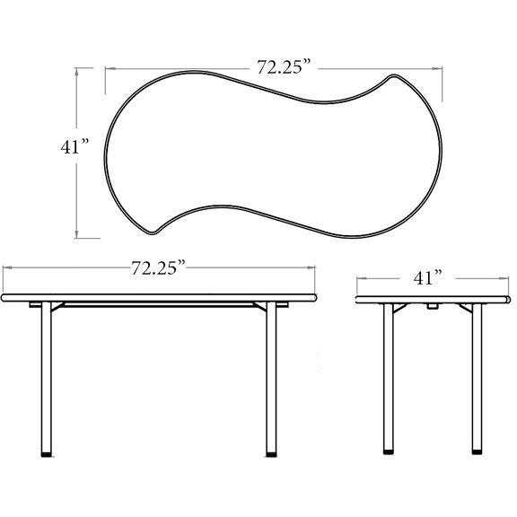 Smith System EL72SG Squiggle Elemental Activity Table, 72"