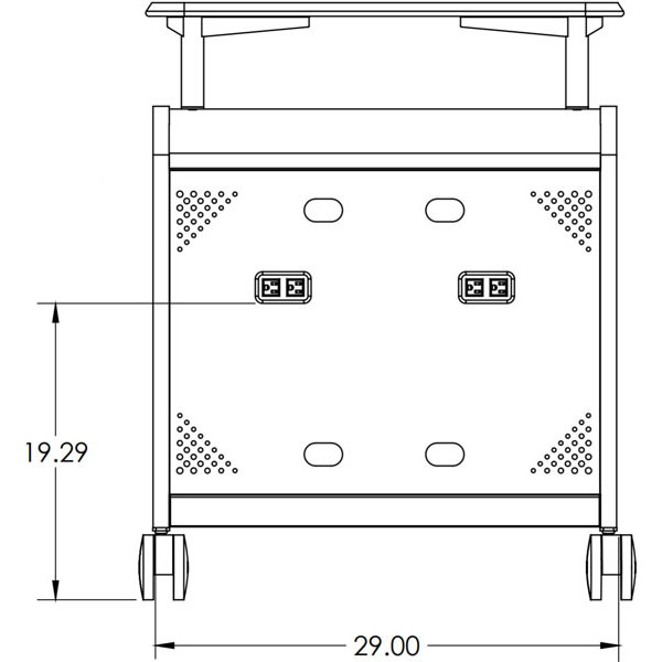 Smith System Cascade Mid-Case Presentation Cart