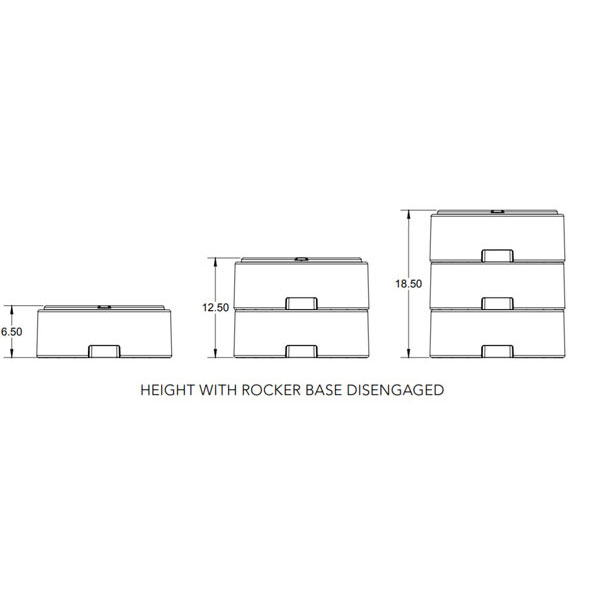 Smith System Oodle Stool - 3 Cylinders & 1 Rocker Base