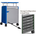 Smith System Cascade Mini-Case with Locking Door, 5 Small Extra Wide (EW) Totes, and Riser