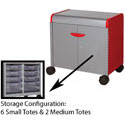 Smith System Cascade Mid-Case with Locking Door and 6 Small & 2 Medium Standard Width (SW) Totes