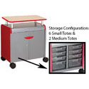 Smith System Cascade Mid-Case with Locking Door, 6 Small & 2 Medium Standard Width (SW) Totes, and Riser