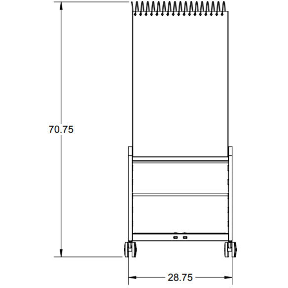 Smith System Cascade Spiral Noteboard with Door and 6 Small & 2 Medium Standard Width (SW) Totes