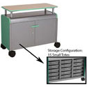 Smith System Cascade Mega-Case with Locking Door, 15 Small Standard Width (SW) Totes, and Riser