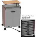 Smith System Cascade Mid-Cabinet with Locking Door, 8 Small & 4 Medium Standard Width (SW) Totes, and Riser