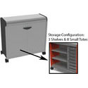 Smith System Cascade Mega-Cabinet with Locking Door, 8 Small Standard Width (SW) Totes, and Shelves