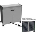 Smith System Cascade Mega-Cabinet with Locking Door and 16 Small Extra Wide (EW) Totes