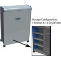 Smith System Cascade Mega-Tower with Locking Door, 12 Small Standard Width (SW) Totes, and Shelves