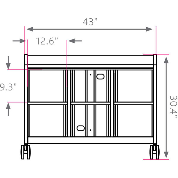 Smith System Cascade Mega-Case with 6 Cubbies and Casters