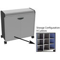 Smith System Cascade Mega-Cabinet with Locking Door, 9 Cubbies, and Casters