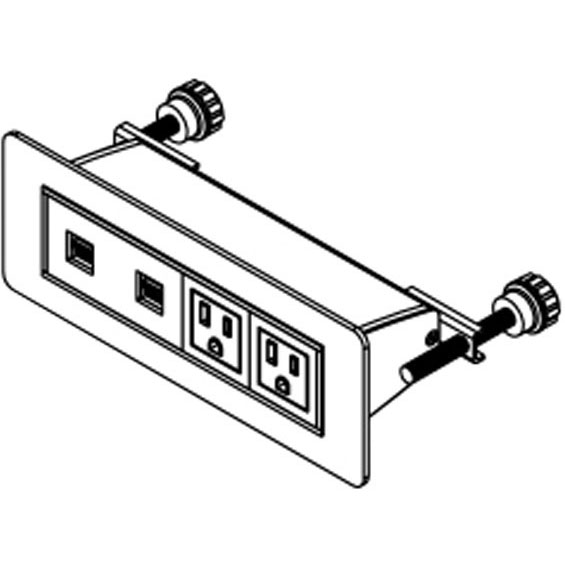 Smith System 017093 Flat Surface Power Module - 4 Power Outlets