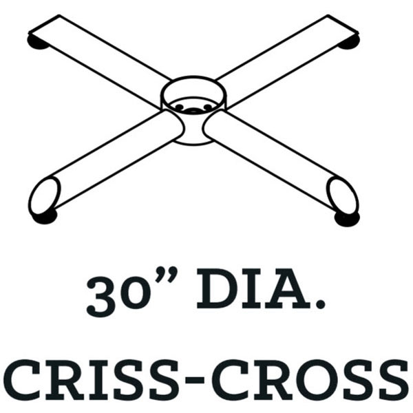Smith System Café Table - 30" Square Top, Crisscross Base (40"H - Working Height)