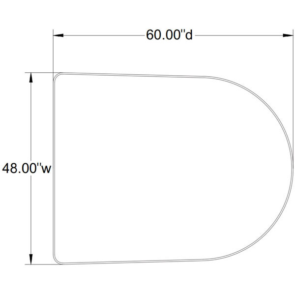 Smith System Café Table - 60"x48" Multimedia Top, Circular Bases (42"H - Standing Height)