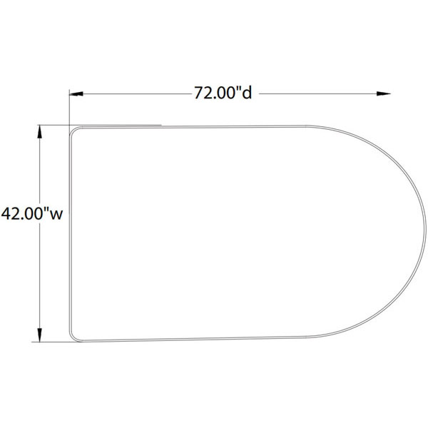 Smith System Café Table - 72"x42" Multimedia Top, Circular Bases (42"H - Standing Height)