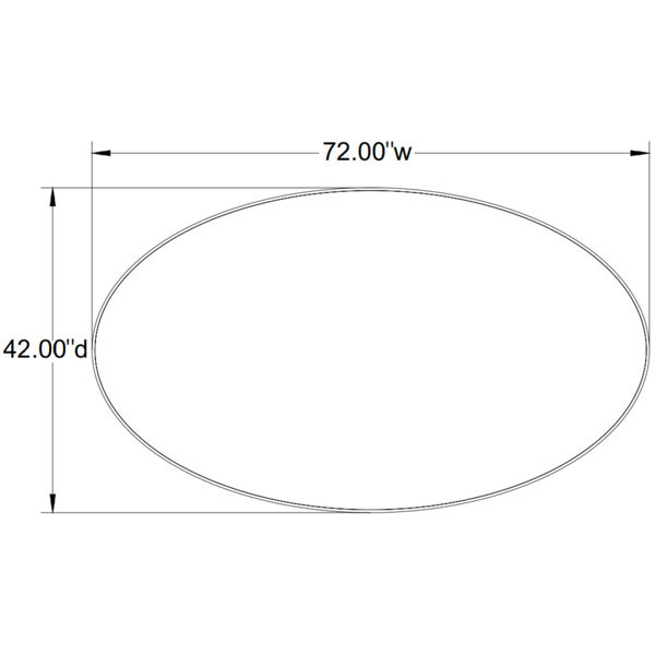 Smith System Café Table - Oval Top, Circular Bases (16"H - Floor/Coffee Table Height)