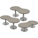 Cafe Table - Peanut Top, Circular Base by Smith System