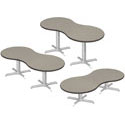 Cafe Table - Peanut Top, CrissCross Base by Smith System