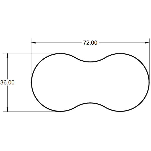 Smith System Café Table - Peanut Top, Circular Bases (29"H - Sitting Height)