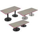 Cafe Table - Rectangle Top, Circular Base by Smith System