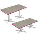 Cafe Table - Rectangle Top, CrissCross Base by Smith System