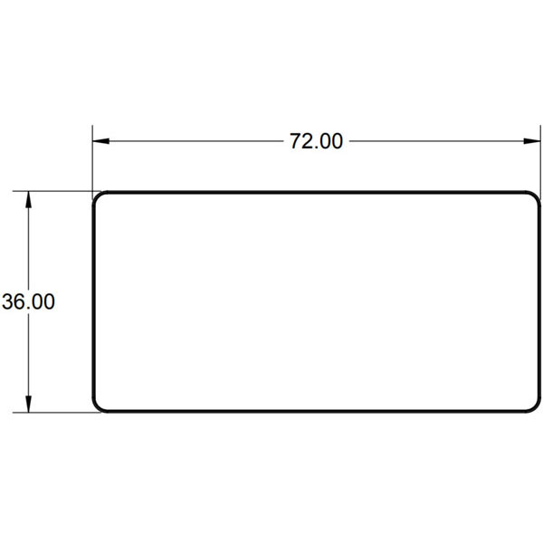 Smith System Café Table - Rectangle Top, Crisscross Bases (16"H - Floor/Coffee Table Height)