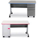 Cascade Teacher Desk with Locking Single Pedestal by Smith System