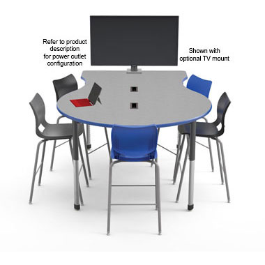 Smith System Engage Collaborative Meeting Table (6 Outlets, 4 USB Ports)